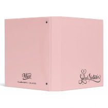 311 Sweet Sixteen Script Customizable Peach Vinyl Binder