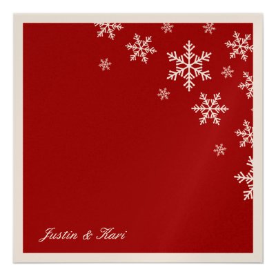 311-Sweet Snowflake Red Metallic Invites