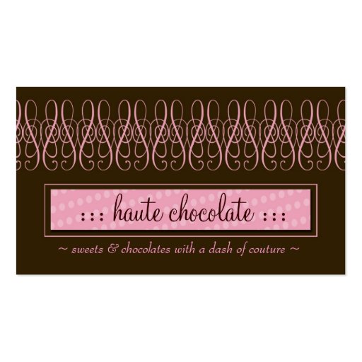 311-SWIRLY SWEET CHOCOLATE BUSINESS CARD (front side)