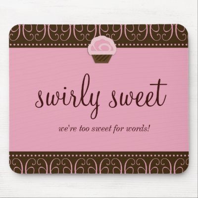 311-Swirly Sweet Pink Mousepad by Jill311