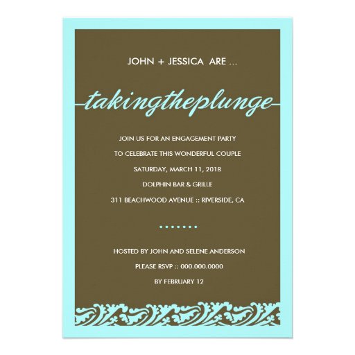 311 TAKING THE PLUNGE ENGAGEMENT CUSTOM ANNOUNCEMENTS