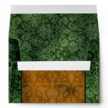 311-Thankful Green Damask Envelope