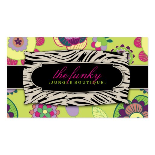 311-The Funky Jungle | Lime Flowers Business Cards