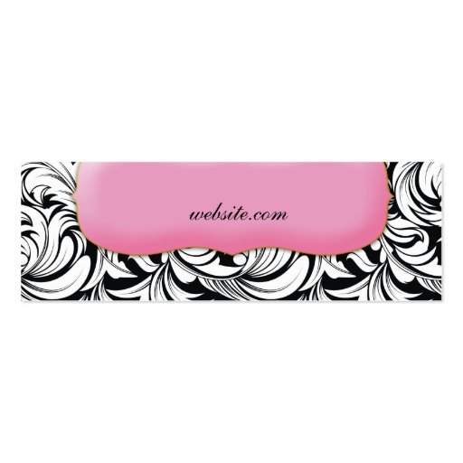311-The Lavish Pink Plate Hang Tag /Business Card (back side)