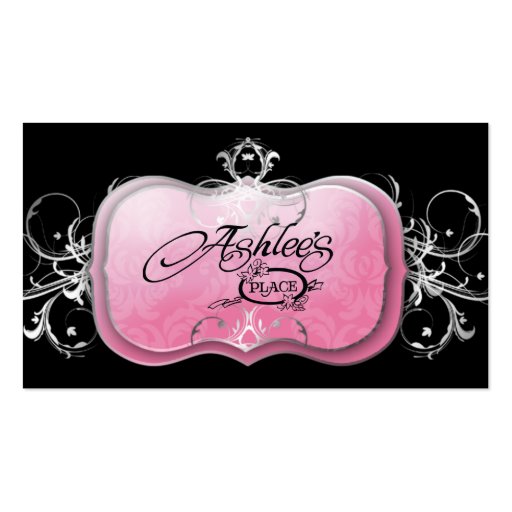 311-The Lavish Pink Plate | Silver Business Card Templates