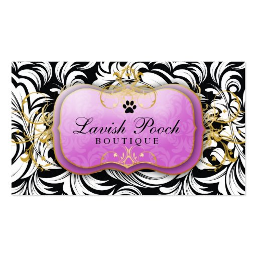 311-The Lavish Pooch | Purple Business Card Templates (front side)