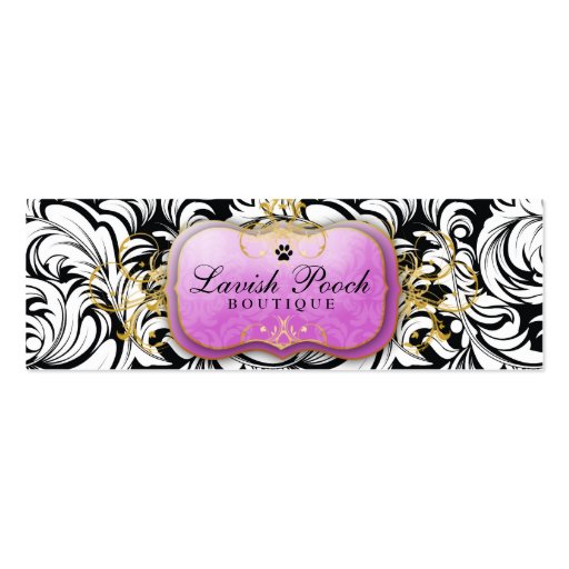 311-The Lavish Pooch | Purple Hang Tag Business Card Template