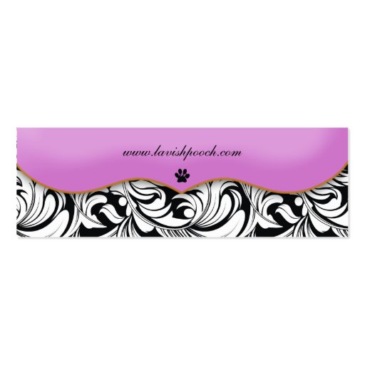 311-The Lavish Pooch | Purple Hang Tag Business Card Template (back side)