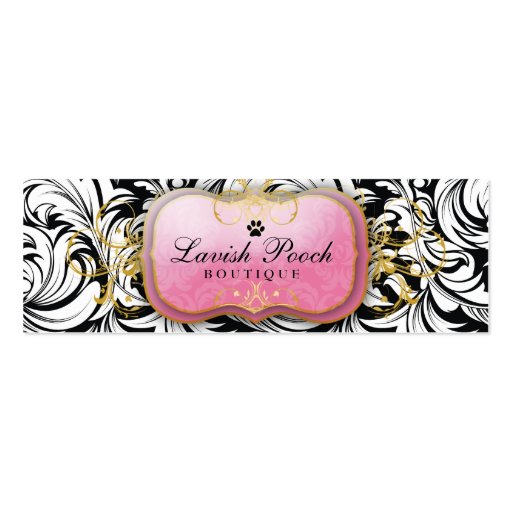 311-The Lavish Pooch | White Leaves Business Card Template