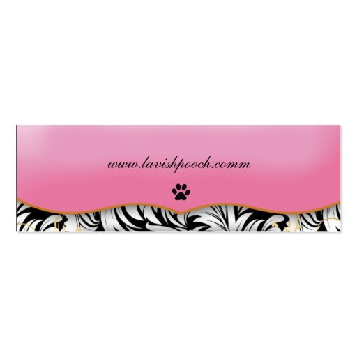 311-The Lavish Pooch | White Leaves Business Card Template (back side)