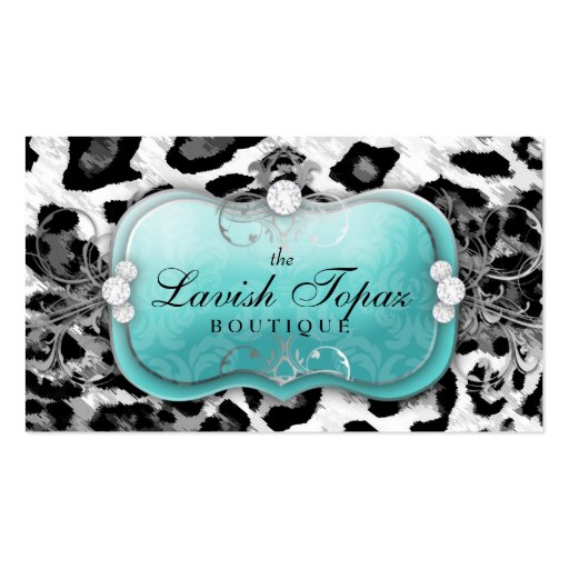 311 The Lavish Topaz Diamond Leopard Business Card (front side)
