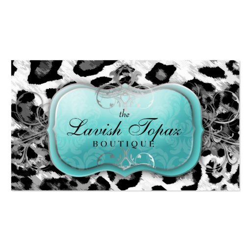 311 The Lavish Topaz Leopard Business Card Templates