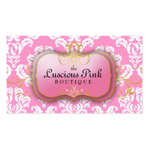 311 The Luscious Pink Plate Pink Business Cards (front side)