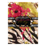 311-Tigress / Zebra Rose Birthday Invite