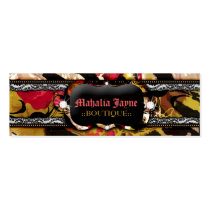 311-Tigress / Zebra Rose Price Tags Business Card