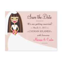 311-TOO CUTIE SAVE THE DATE BRUNETTE postcards by Jill311 311-TOO CUTIE SAVE THE DATE BRUNETTE postcards