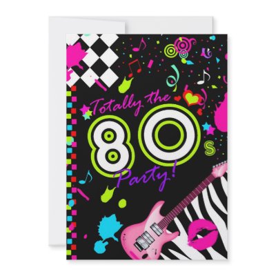 311-Totally the 80s Party Personalized Invitation by Jill311