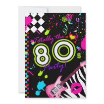 311-Totally the 80s Party Personalized Invitation
