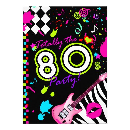 311 Totally the 80s Party Personalized Announcements