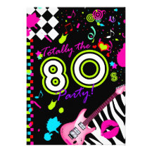 311-Totally the 80s Party Personalized Invitation
