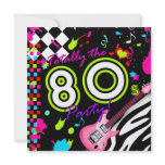311-Totally the 80s Party - Pink Guitar Personalized Invite