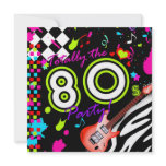311-Totally the 80s Party - Red Guitar Personalized Invite