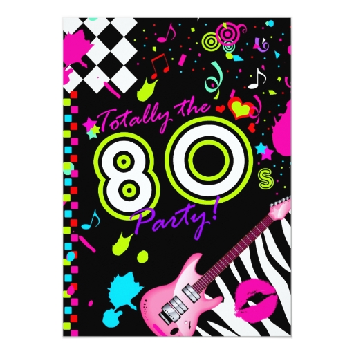 311 totalmente el fiesta de los años 80 invitación 5" x 7" | Zazzle 311 totalmente el fiesta de los años 80 invitación 5" x 7" | Zazzle
