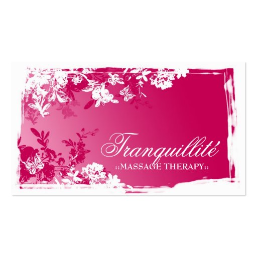 311 TRANQUIL GARDEN PINK FADE BUSINESS CARD (front side)