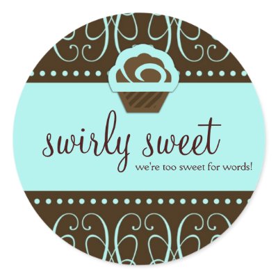 311-Turquiose Swirly Sweet Too Stickers by Jill311