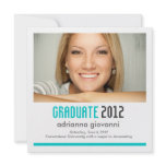 311 Turquoise & Charcoal Graduation Announcement