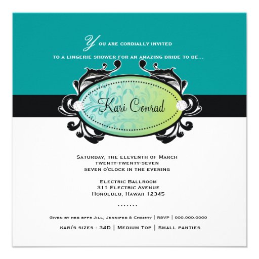 311-Turquoise Lingerie Mannequin Custom Announcement