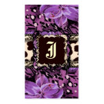 311-UNTAMED LILY LEOPARD & LACE LILAC BUSINESS CARD
