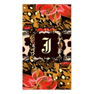 311-UNTAMED LILY LEOPARD & LACE ORANGE profilecard