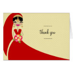 311-UPDO BRIDE THANK YOU INDIAN BRIDE CARDS
