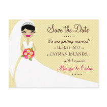 311-UPDO SAVE THE DATE BLACK HAIR postcards by Jill311 311-UPDO SAVE THE DATE BLACK HAIR postcards