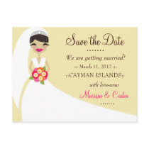 311-UPDO SAVE THE DATE BRUNETTE postcards by Jill311 311-UPDO SAVE THE DATE BRUNETTE postcards