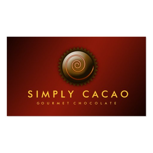 311-Upscale Gourmet Chocolate Business Cards (front side)