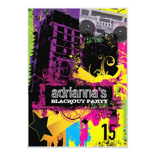311 Urban Setting Blackout Party Card Zazzle