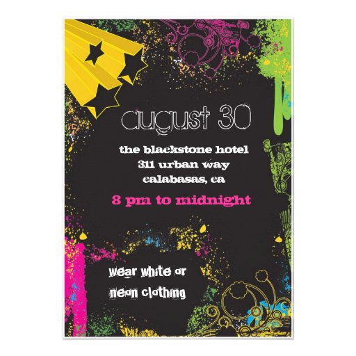 311 Urban Setting Blackout Party Personalized Invites