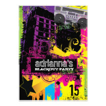 311 Urban Setting Blackout Party invitations