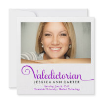 311 Valedictorian Royal Purple Graduation Announcement