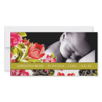 311-VIBRANT GARDEN BABY ANNOUNCEMENT photo cards