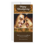 311-Vintage Damask  Thanksgiving Photo Card