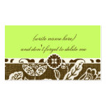 311-VINTAGE HAWAIIAN LIME GREEN NAME CARD BUSINESS CARD