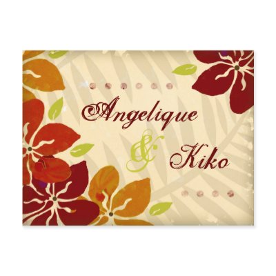 311-VINTAGE TROPICAL STYLE INVITATION POST CARDS by Jill311