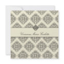 311-Vivianna Cream & Black Damask Invitation by Jill311 311-Vivianna Cream & Black Damask Invitation