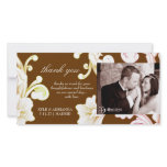 311-Vivid Foliage Flare Chocolate Brown Thank You Photo Cards