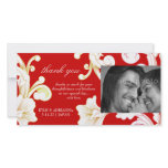 311-Vivid Foliage Flare Rouge Thank You Photo Greeting Card