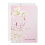 311-Vivid Foliage Pink Flare Personalized Invites