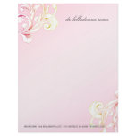 311-Vivid Foliage Pink Flare Custom Letterhead